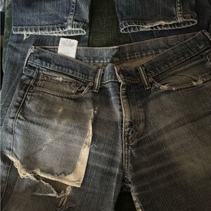 Levi's Men's Relaxed Distressed Jeans - Dark Blue